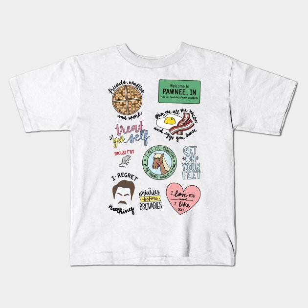 Parks and Recreation TV Show Art Kids T-Shirt by lettersofjoy